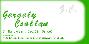 gergely csollan business card